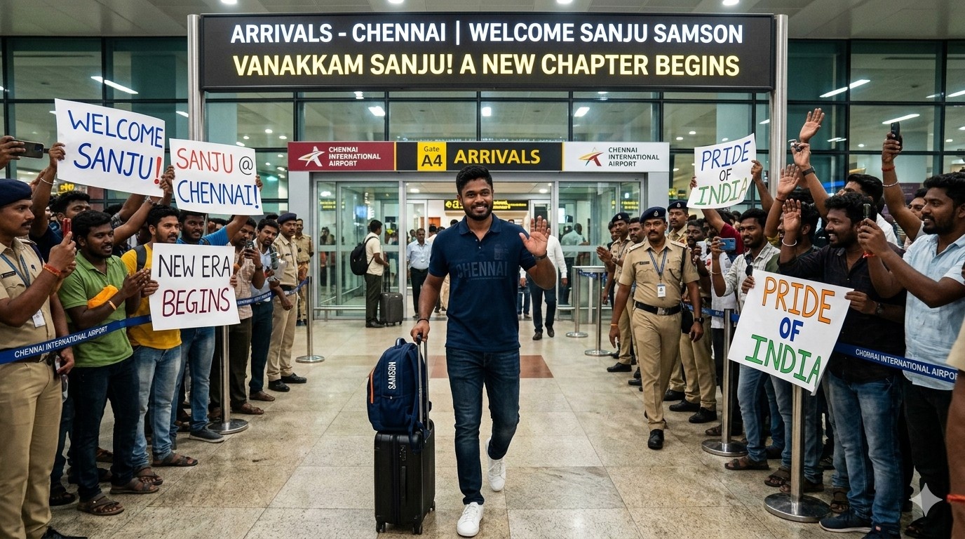 Sanju Samson Arrives in Chennai: A New Chapter Begins