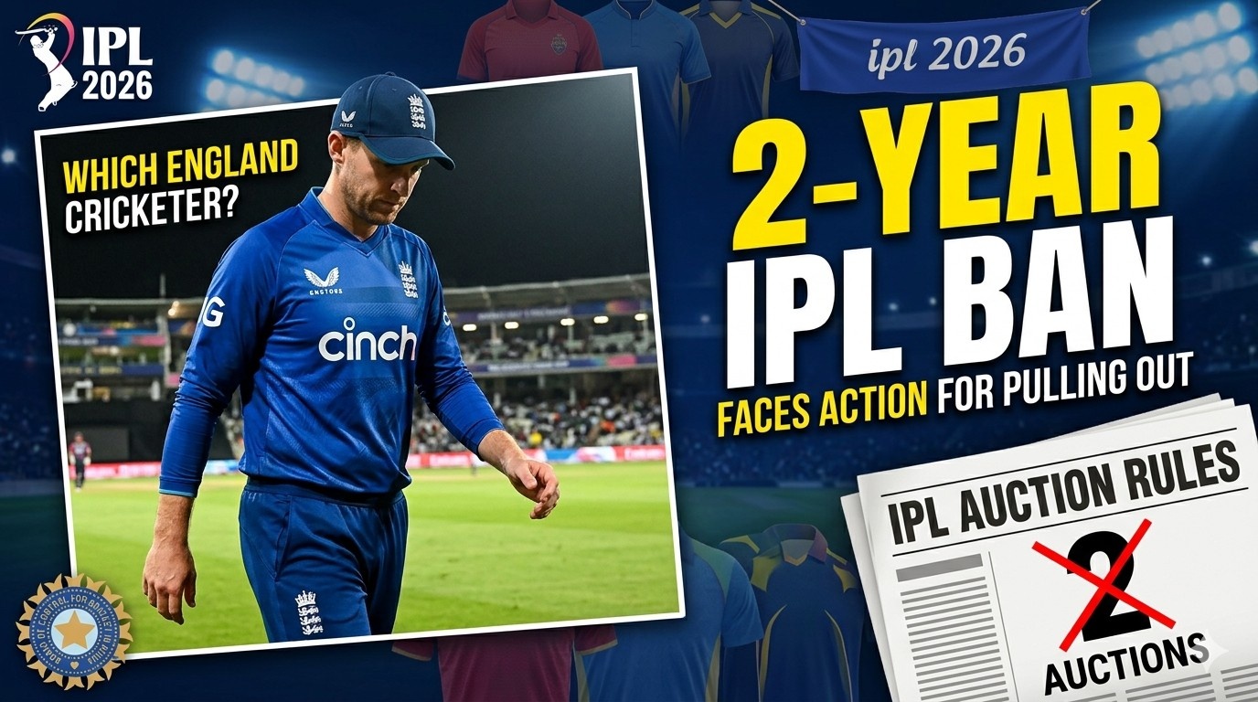 Which England Cricketer Faces 2 Year Ban in IPL?